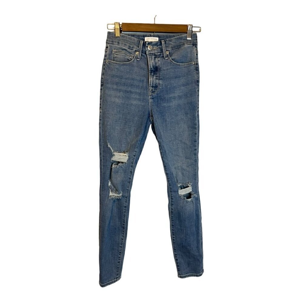 Good American‎ Jeans Women's Size 2/26 Distressed Denim Skinny